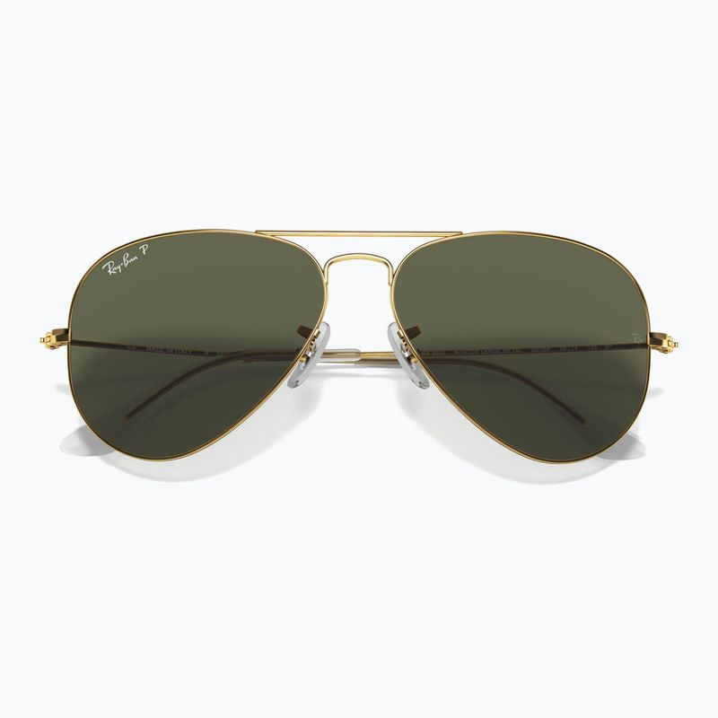 Окуляри сонцезахисні Ray-Ban Aviator Classic arista gold/green g-15 polarized 3