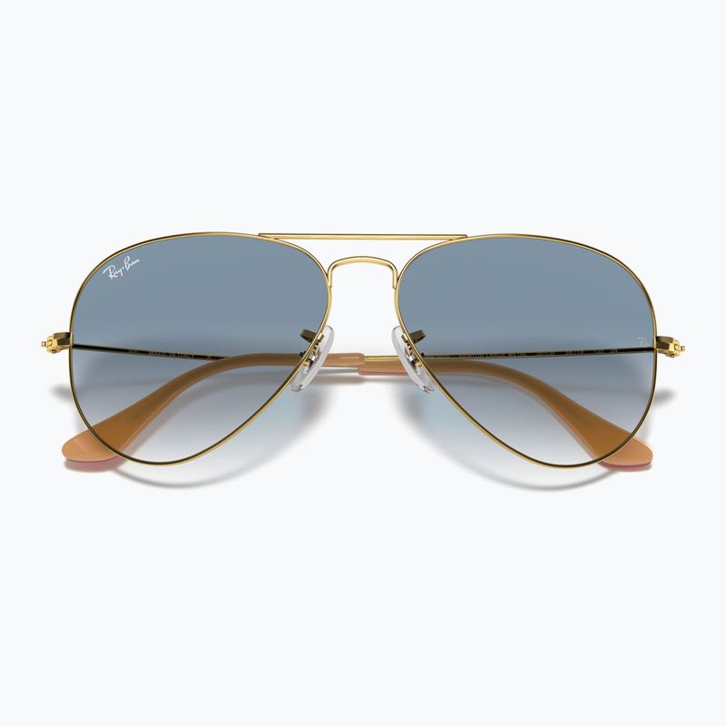 Окуляри сонцезахисні Ray-Ban Aviator Classic arista gold/light blue 3