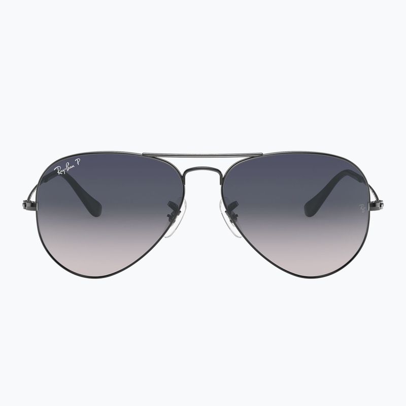 Окуляри сонцезахисні Ray-Ban Aviator Classic gunmetal/blue polarized 2