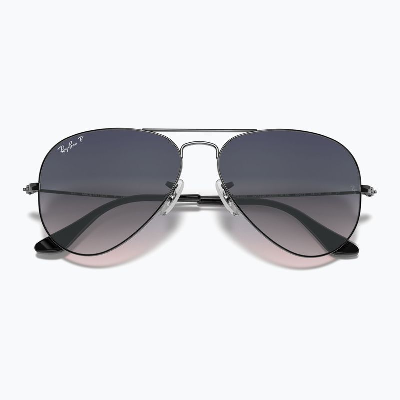 Окуляри сонцезахисні Ray-Ban Aviator Classic gunmetal/blue polarized 3
