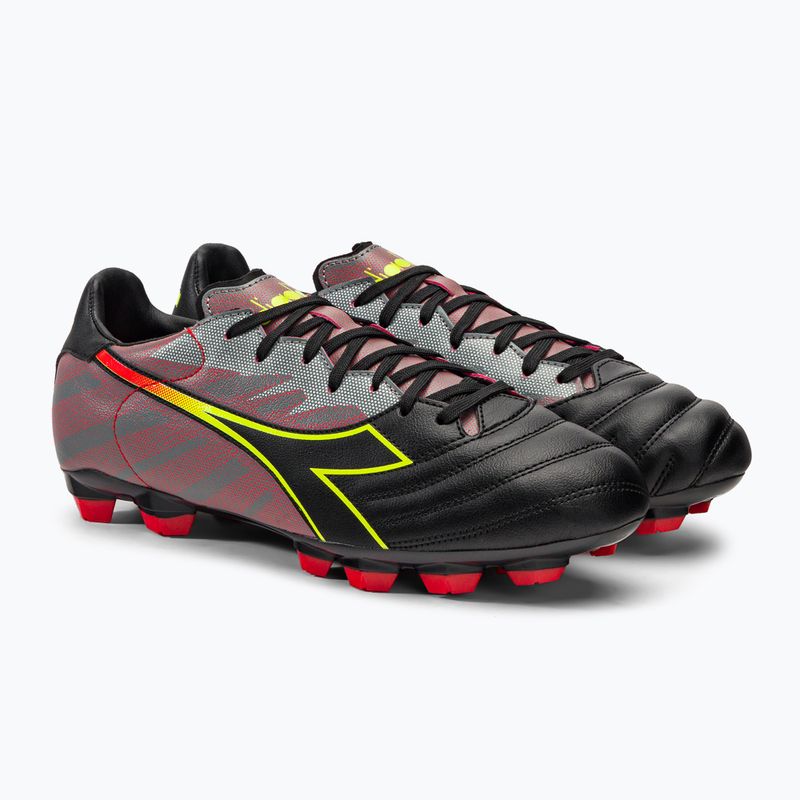 Футбольні бутси чоловічі Diadora Brasil Elite Veloce R LPU чорно-червоні DD-101.179181-D0136-39 4