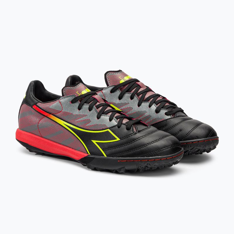 Футбольні бутси чоловічі Diadora Brasil Elite Veloce R TFR чорно-червоні DD-101.179182-D0136-40 4