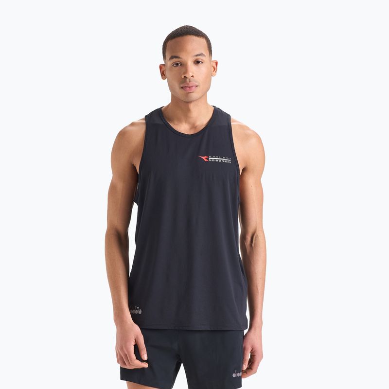 Футболка для бігу чоловіча Diadora Super Light Tank Be One чорна DD-102.179161-80013