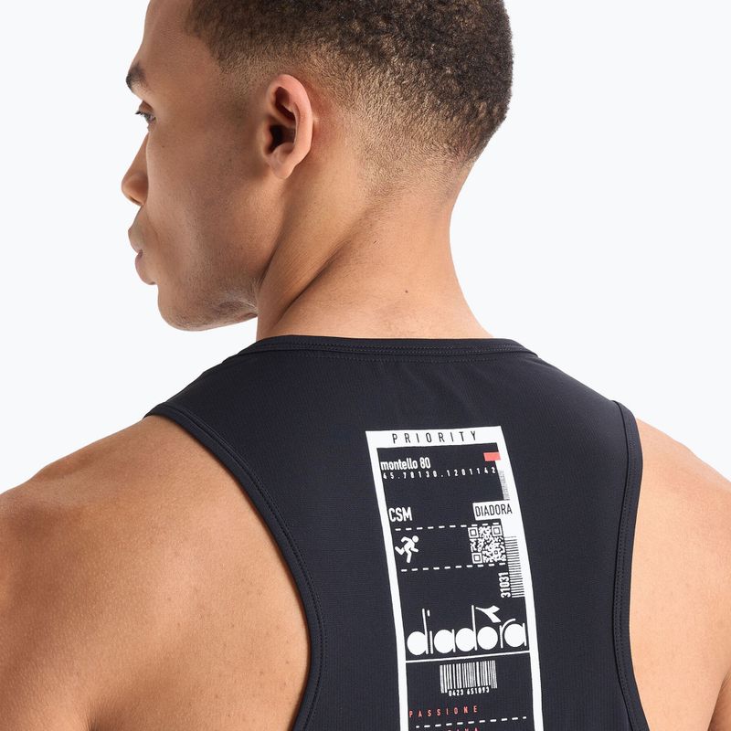 Футболка для бігу чоловіча Diadora Super Light Tank Be One чорна DD-102.179161-80013 5