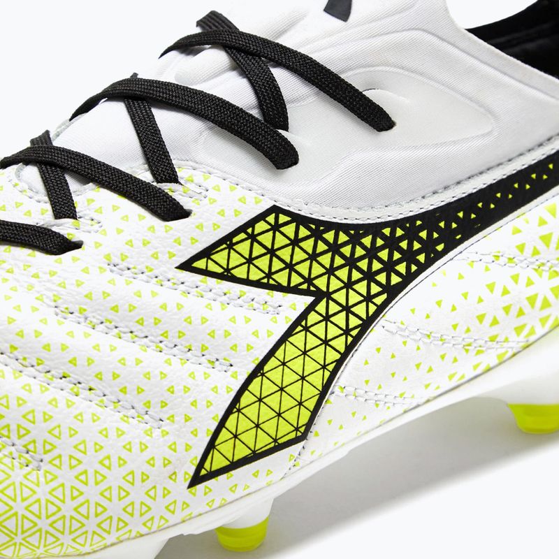 Чоловічі футбольні бутси Diadora Brasil Elite Tech GR LPX білі/чорні/флуо жовті 15