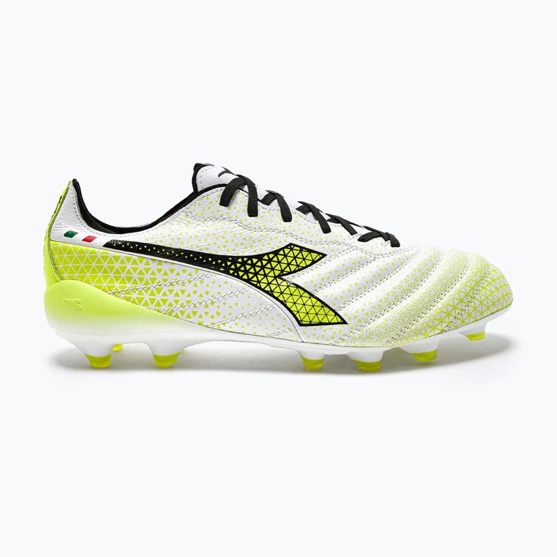 Чоловічі футбольні бутси Diadora Brasil Elite Tech GR ITA LPX білі/чорні/флуо жовті 11