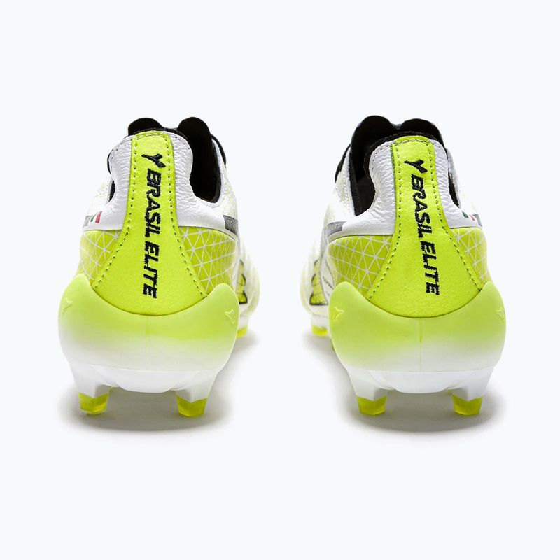 Чоловічі футбольні бутси Diadora Brasil Elite Tech GR ITA LPX білі/чорні/флуо жовті 12