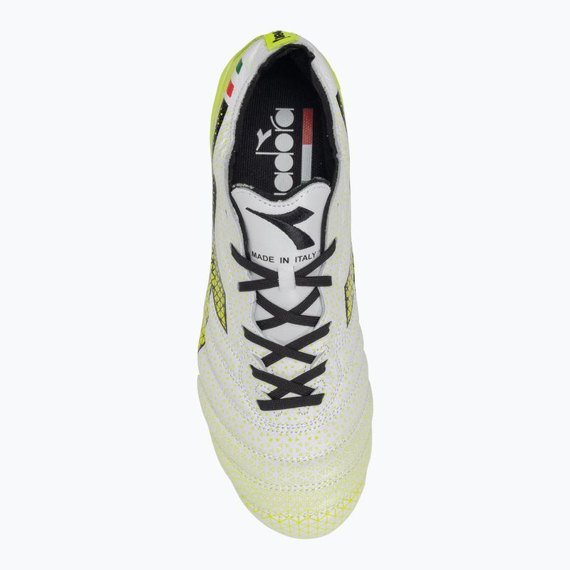 Чоловічі футбольні бутси Diadora Brasil Elite Tech GR ITA LPX білі/чорні/флуо жовті 6