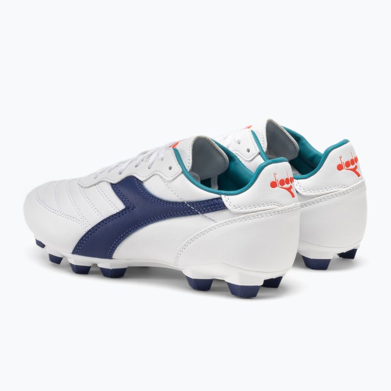 Дитячі футбольні бутси Diadora Brasil 2 R LPU JR білі/сині 3