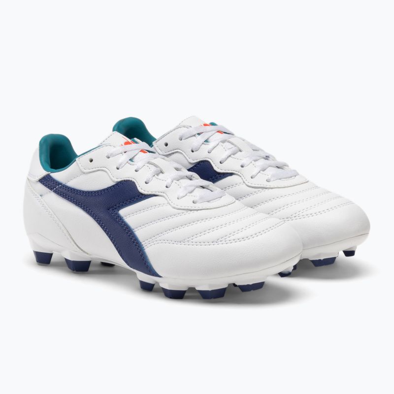 Дитячі футбольні бутси Diadora Brasil 2 R LPU JR білі/сині 4