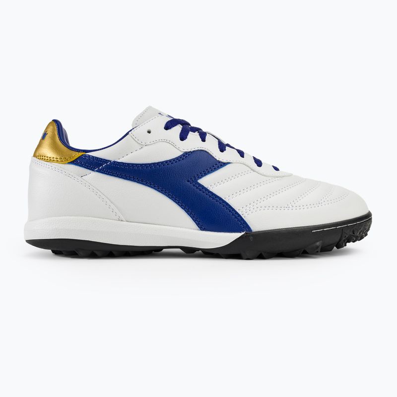 Чоловічі футбольні бутси Diadora Brasil 2 R TFR білі/сині/золоті 2