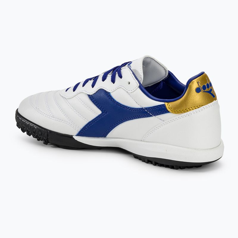 Чоловічі футбольні бутси Diadora Brasil 2 R TFR білі/сині/золоті 3