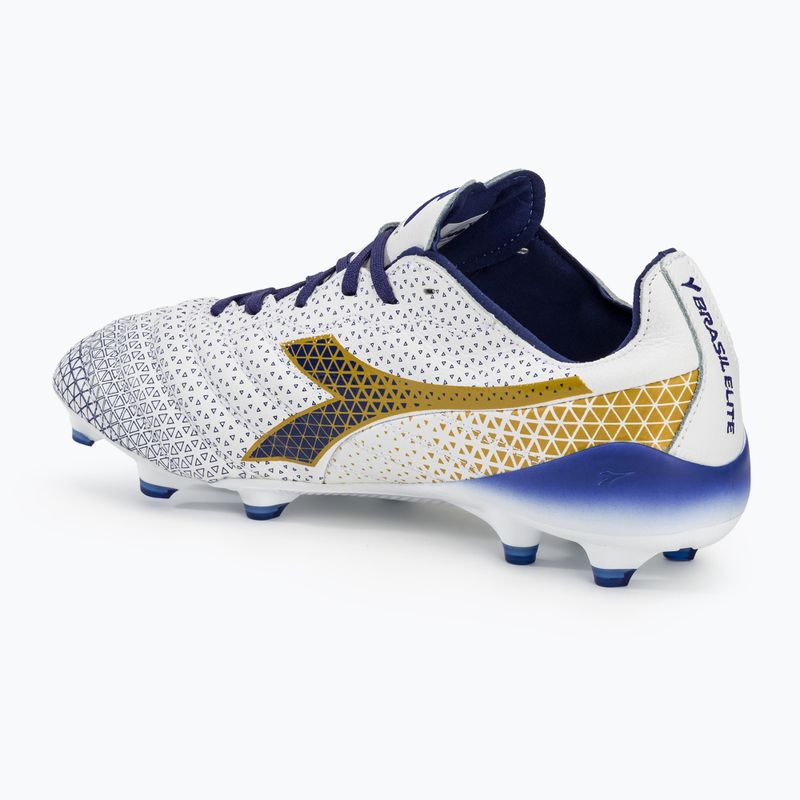 Чоловічі футбольні бутси Diadora Brasil Elite Tech GR ITA LPX білі/сині/золоті 3
