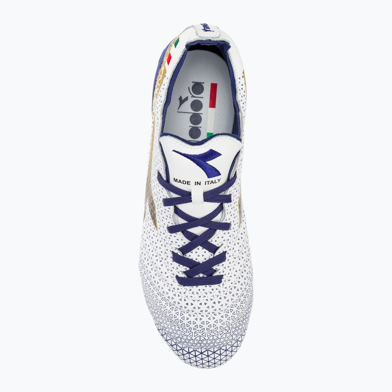 Чоловічі футбольні бутси Diadora Brasil Elite Tech GR ITA LPX білі/сині/золоті 5