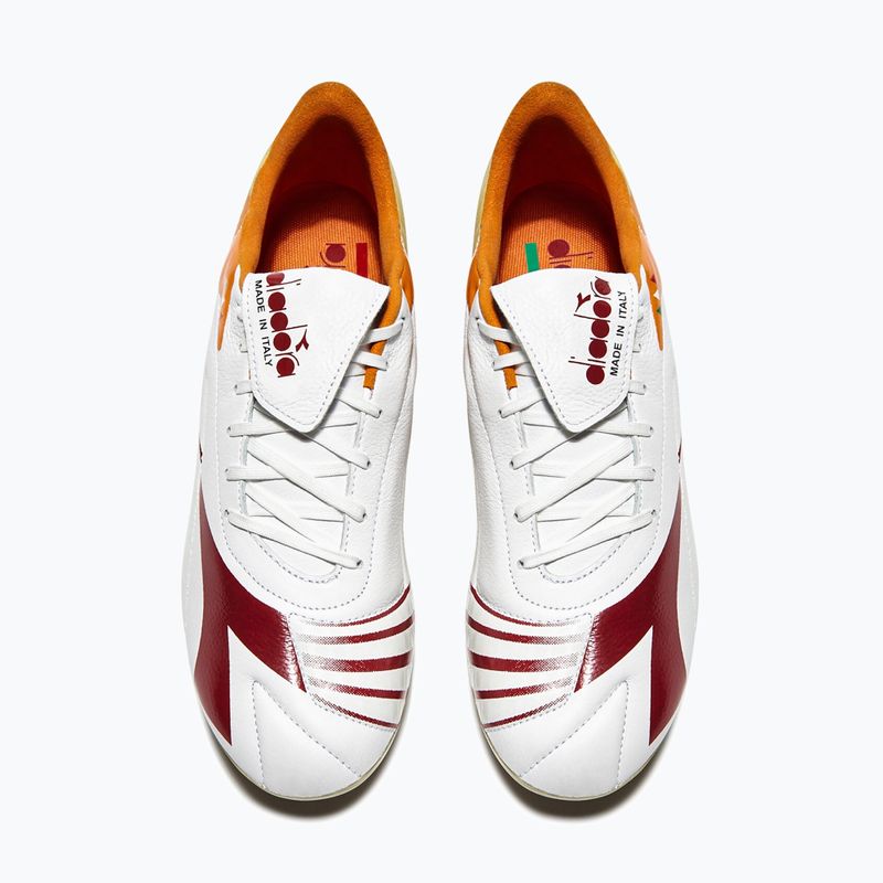 Кросівки футбольні чоловічі Diadora Maximus Elite ITA T SLX white/chili pepper/russet orange 10