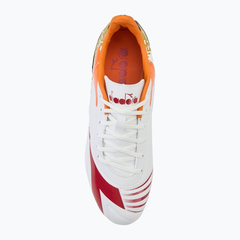 Кросівки футбольні чоловічі Diadora Maximus Elite R LPU white/chili pepper/russet orange 5