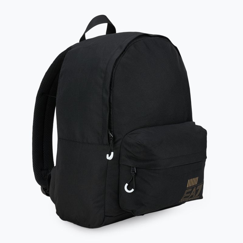 Міський рюкзак EA7 Emporio Armani Train Core 20 л чорний/золотий з логотипом 2
