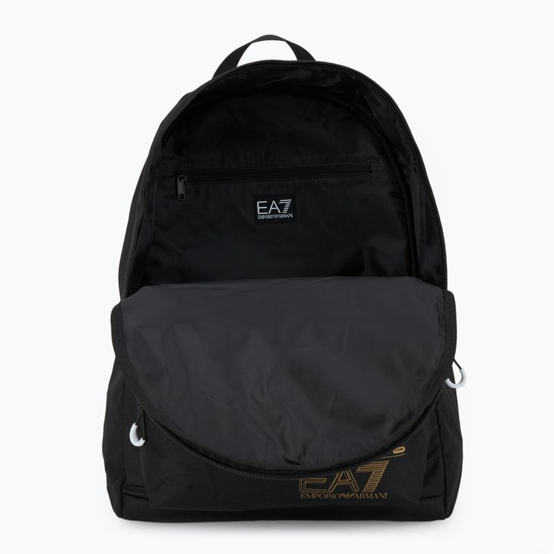 Міський рюкзак EA7 Emporio Armani Train Core 20 л чорний/золотий з логотипом 4