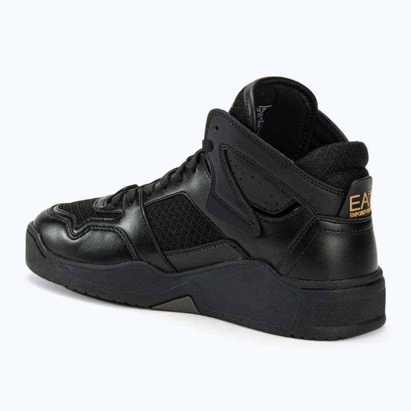 Кросівки EA7 Emporio Armani Basket Mid triple black/gold 3