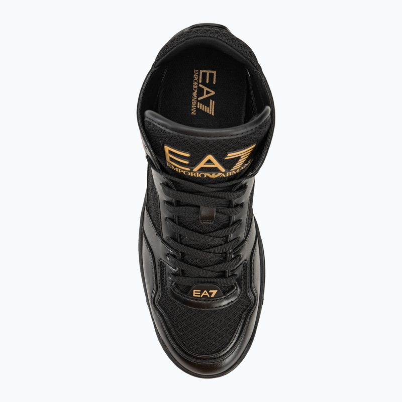 Кросівки EA7 Emporio Armani Basket Mid triple black/gold 5