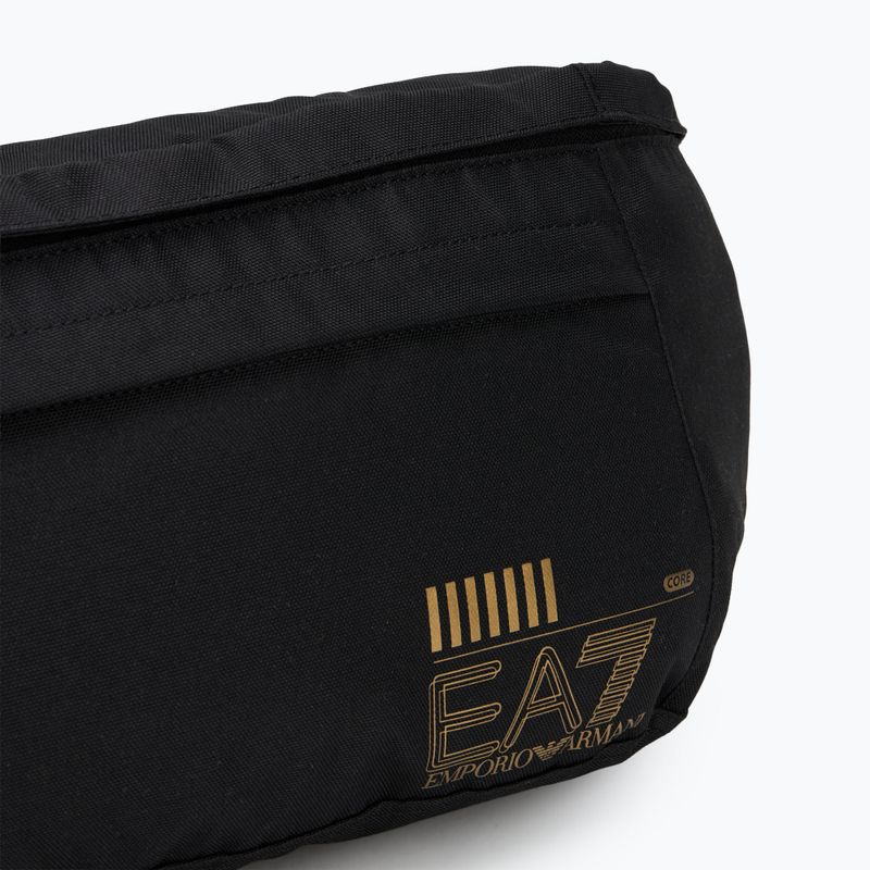 EA7 Сумка для нирок Emporio Armani Train Core Maxi Sling 7 л чорний/золотий з логотипом 5