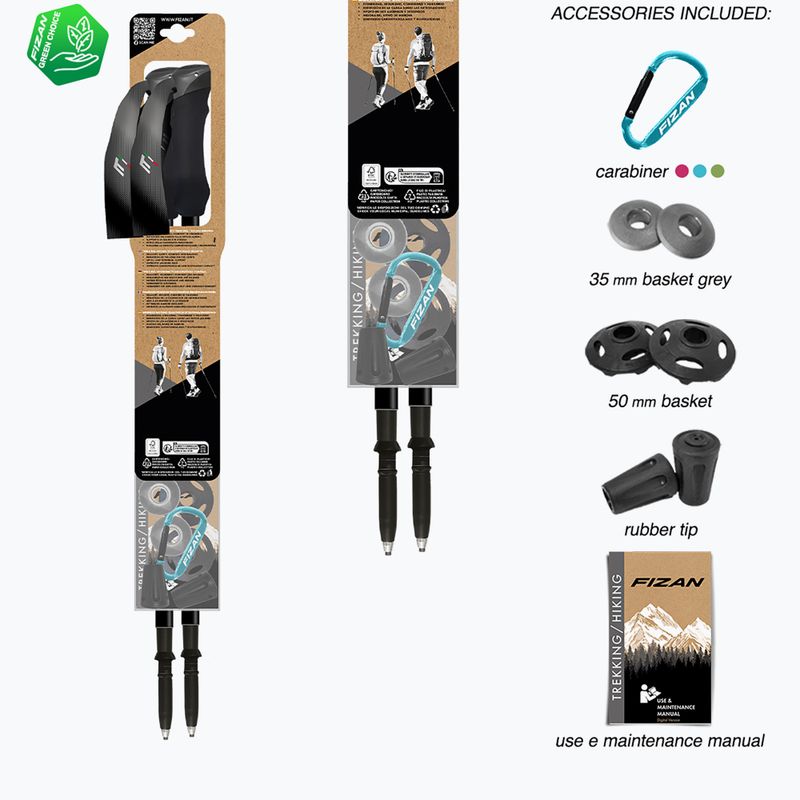 Палиці трекінгові  Fizan Compact orange 7