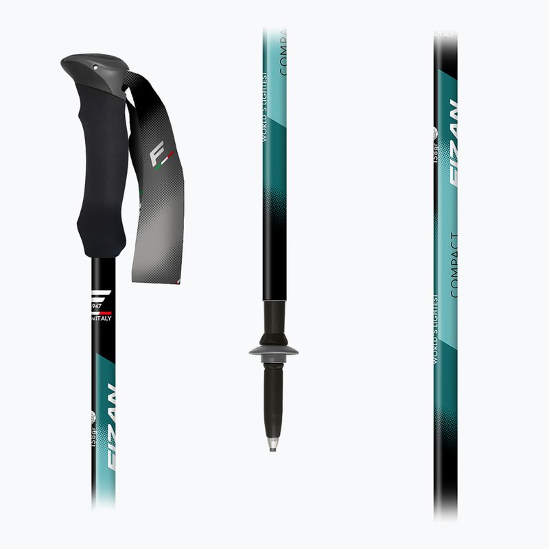 Палиці трекінгові  Fizan Compact water green 5