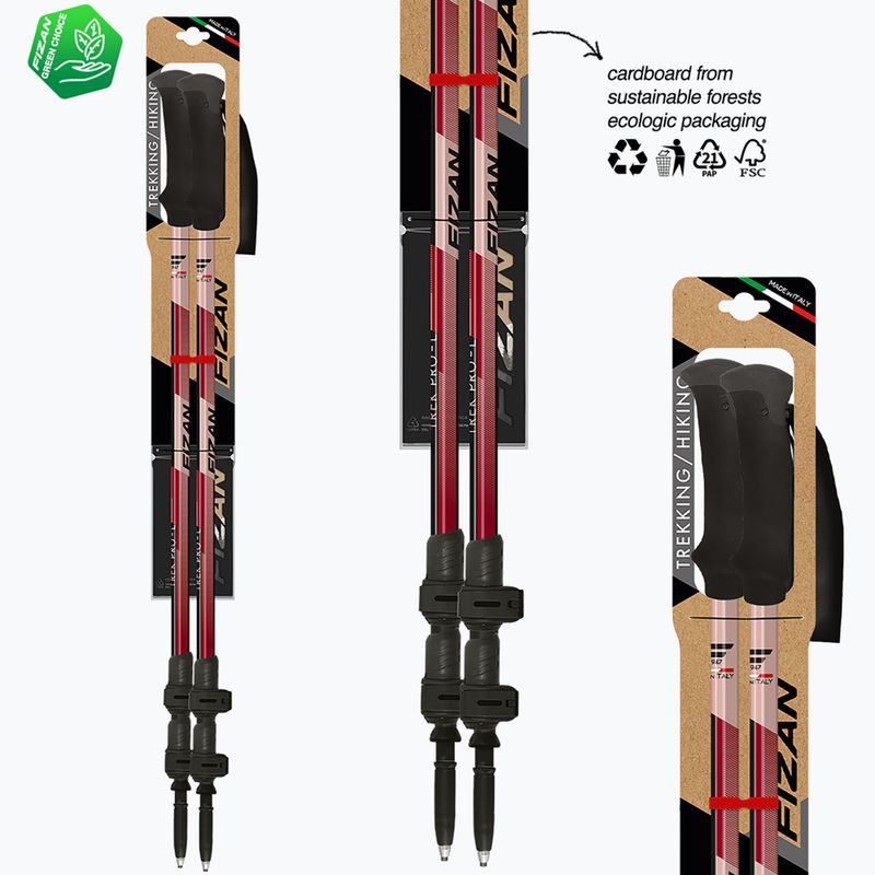 Палиці трекінгові  Fizan Trek Pro L dark red 6