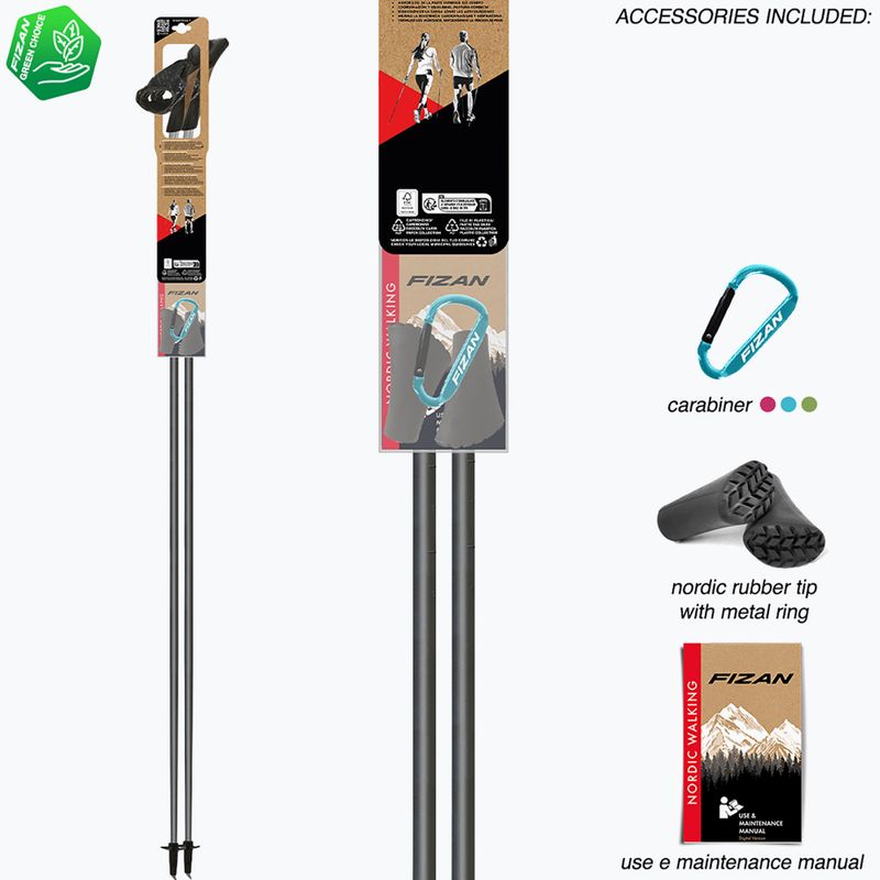 Палиці для скандинавської ходьби Fizan Carbon Pro Impulse grey 7