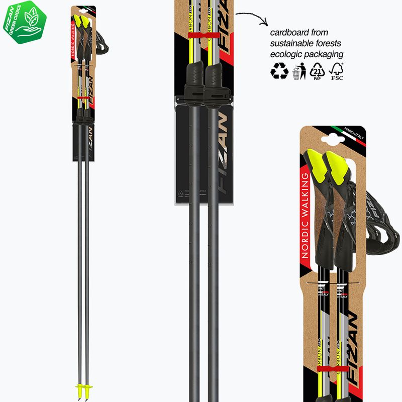 Палиці для скандинавської ходьби Fizan Carbon Pro yellow 6