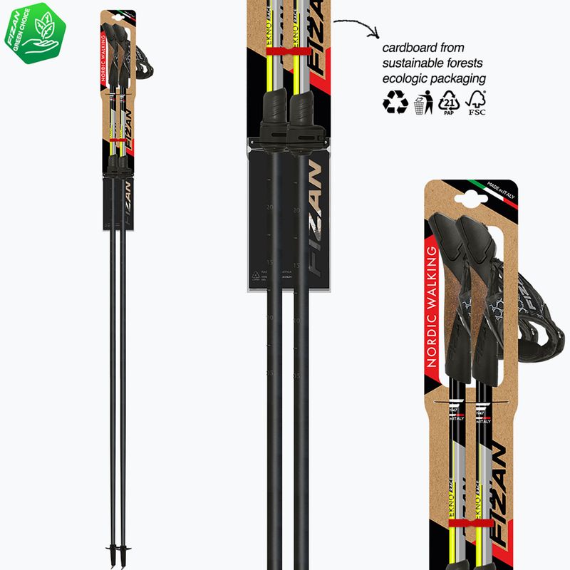 Палиці для скандинавської ходьби Fizan Tekno yellow 6