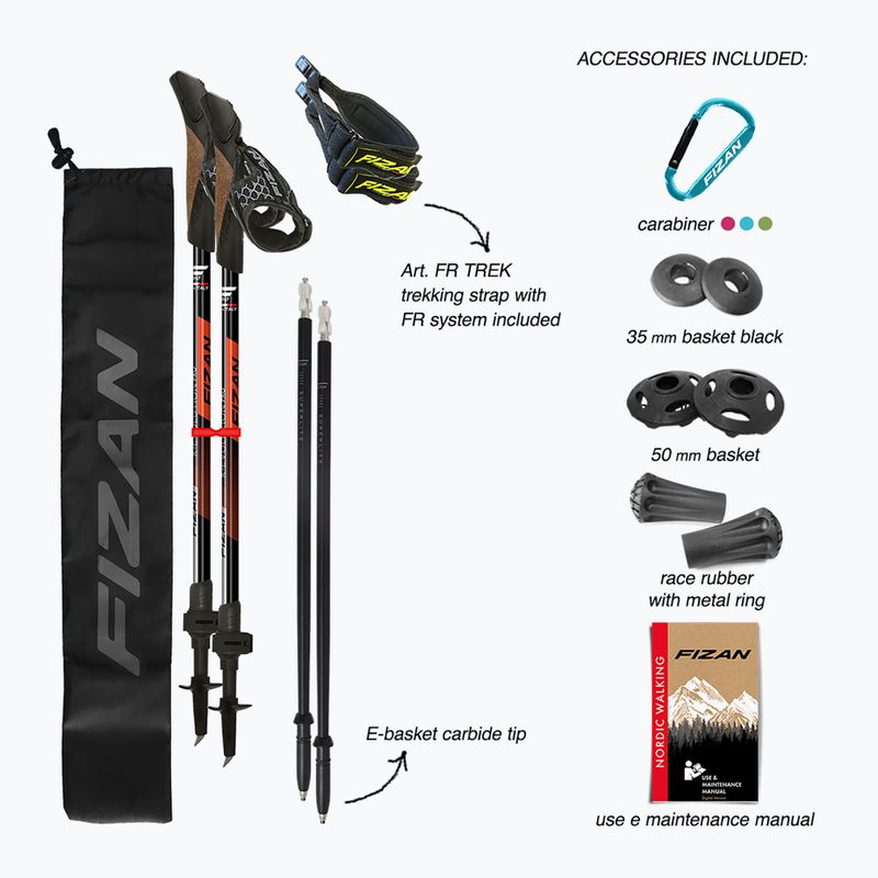 Палиці для скандинавської ходьби Fizan R-Evolution Pro red 6