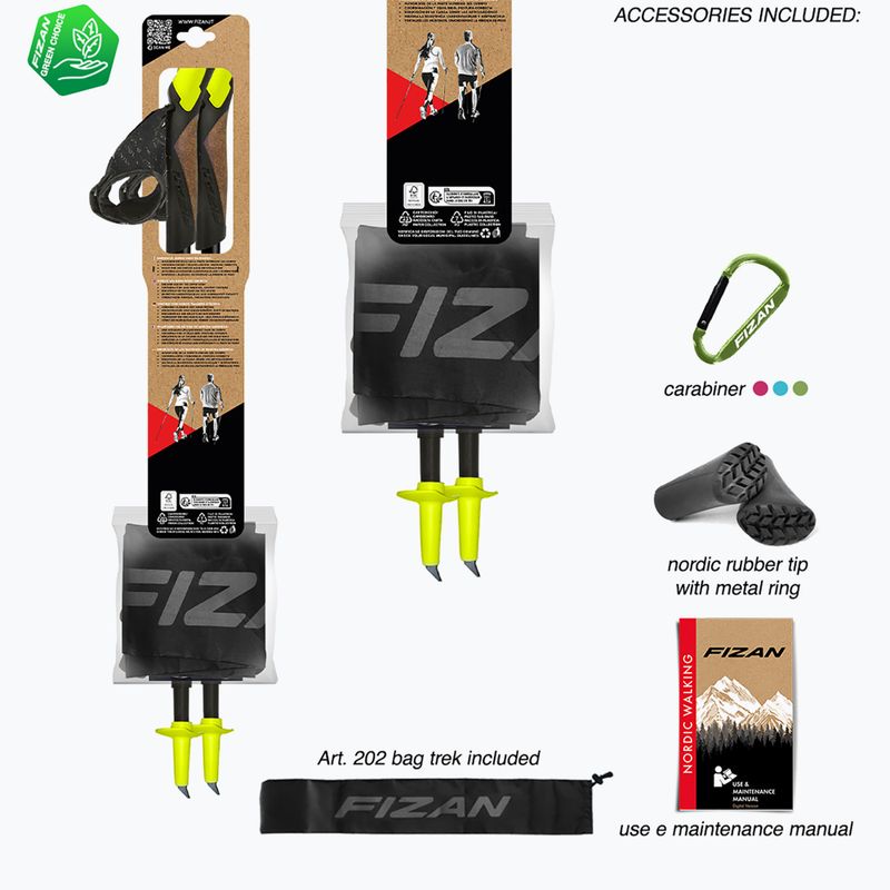 Палиці для скандинавської ходьби Fizan R-Evolution yellow 7