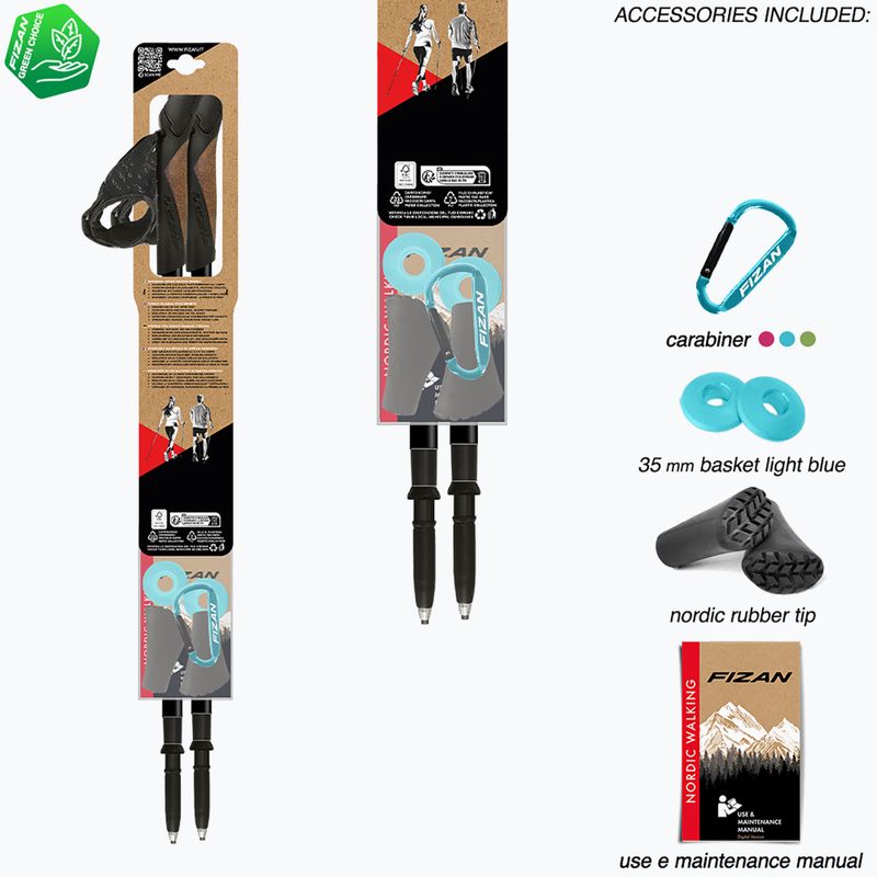 Палиці для скандинавської ходьби Fizan Lite Tech light blue 5