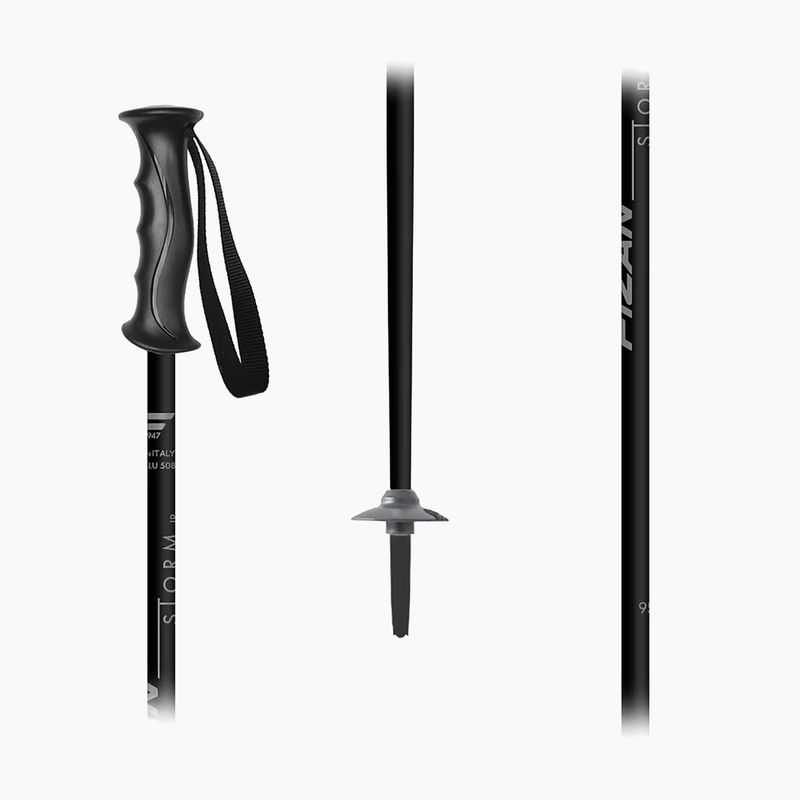 Палиці лижні дитячі Fizan Storm Jr black/grey 2