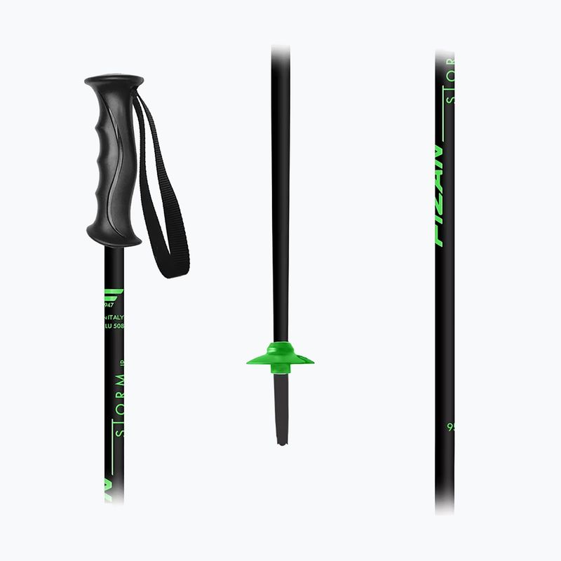 Палиці лижні дитячі Fizan Storm Jr black/green 2