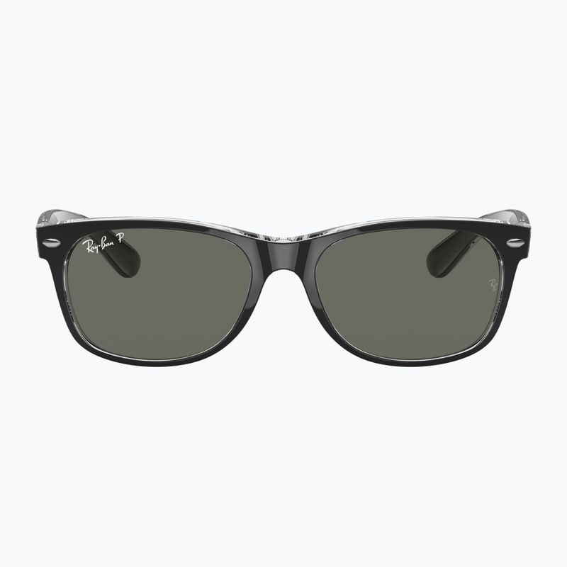 Окуляри сонцезахисні Ray-Ban New Wayfarer Classic matte black transparent/green g-15 2