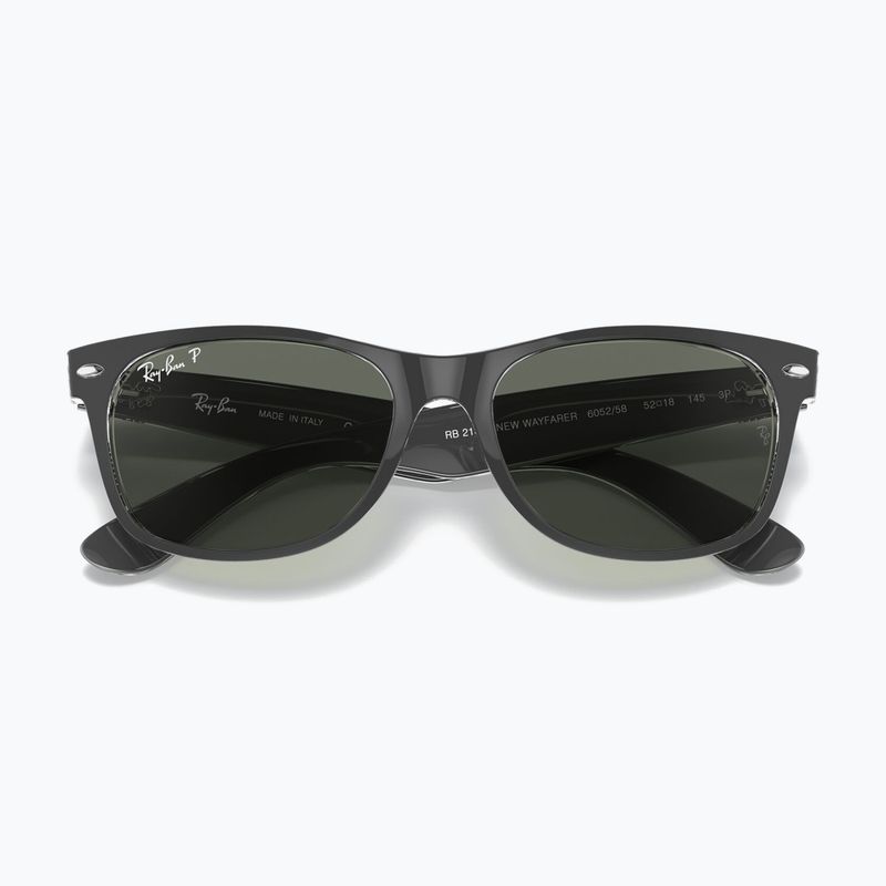 Окуляри сонцезахисні Ray-Ban New Wayfarer Classic matte black transparent/green g-15 3