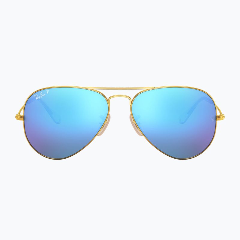Сонцезахисні окуляри Ray-Ban Aviator Classic matt gold/blue polarized 2