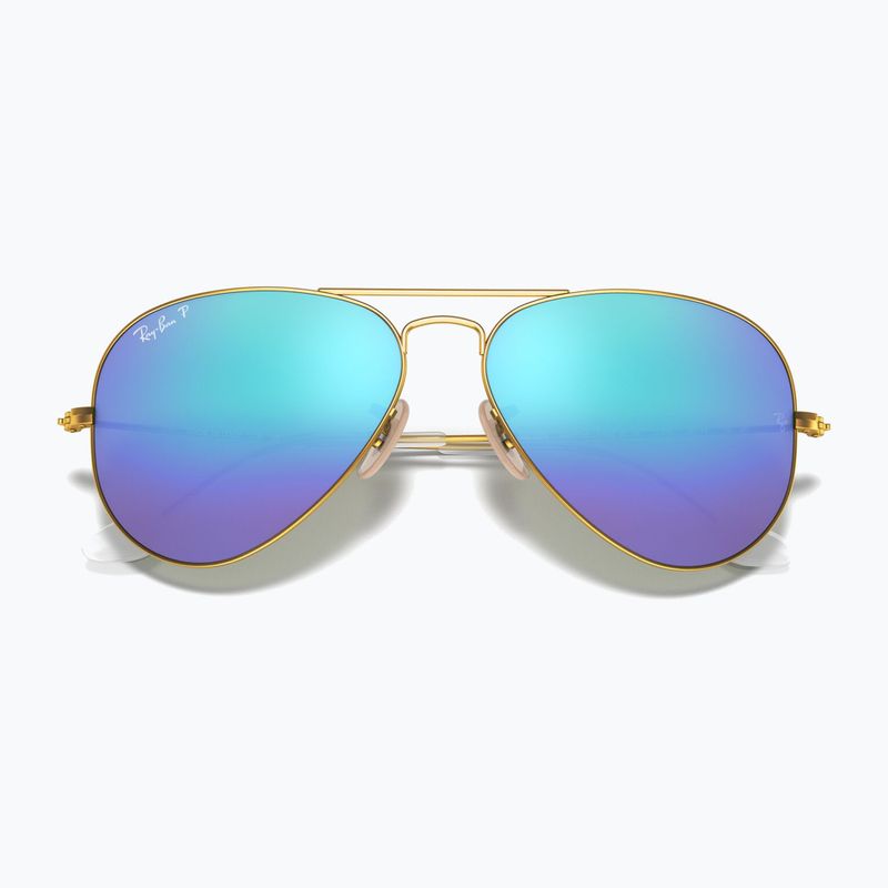 Сонцезахисні окуляри Ray-Ban Aviator Classic matt gold/blue polarized 3