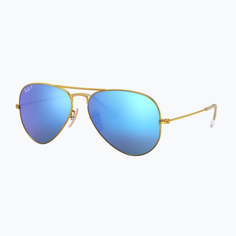 Сонцезахисні окуляри Ray-Ban Aviator Classic matt gold/blue polarized 4