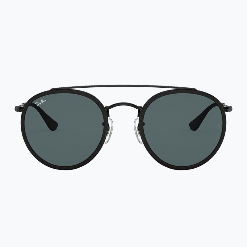 Окуляри сонцезахисні Ray-Ban Round Double Bridge black/blue/grey 2