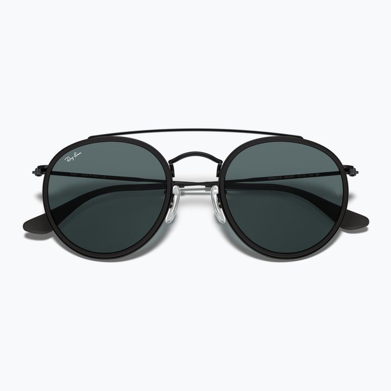 Окуляри сонцезахисні Ray-Ban Round Double Bridge black/blue/grey 3