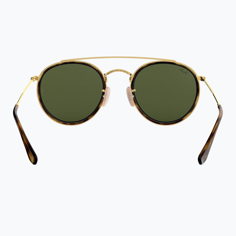 Окуляри сонцезахисні Ray-Ban Round Double Bridge arista gold/green g-15 5
