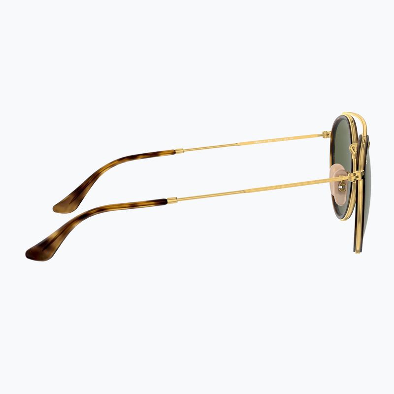 Окуляри сонцезахисні Ray-Ban Round Double Bridge arista gold/green g-15 7