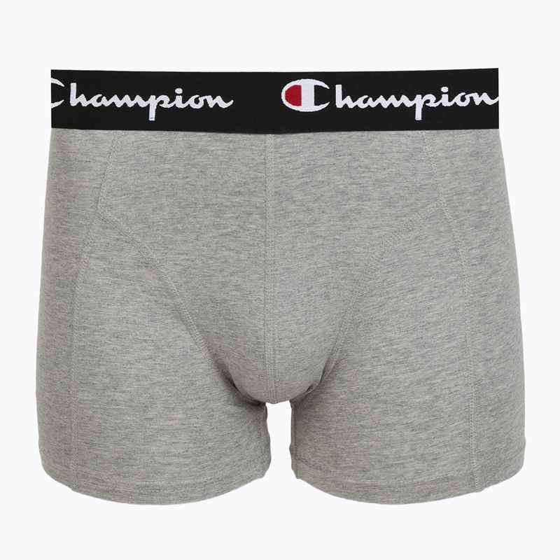 Боксерки чоловічі Champion Trunk Knit oxford grey melange/oxford grey melange/black 5