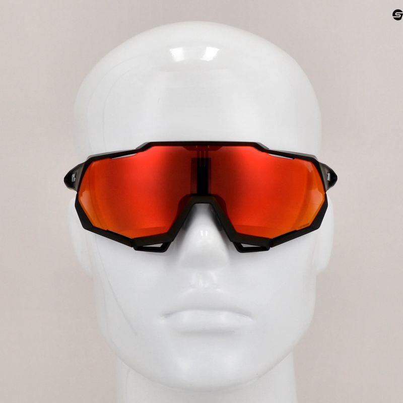 Окуляри велосипедні 100% Speedtrap soft tact black/hiper red multilayer mirror 11