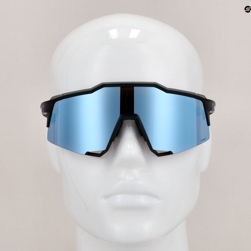 Окуляри велосипедні 100% Speedcraft matte black/hiper blue multilayer mirror 11