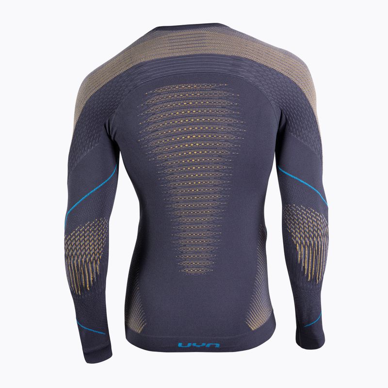 Чоловіча термоактивна кофта UYN Evolutyon UW Shirt charcoal/gold/atlantic 2