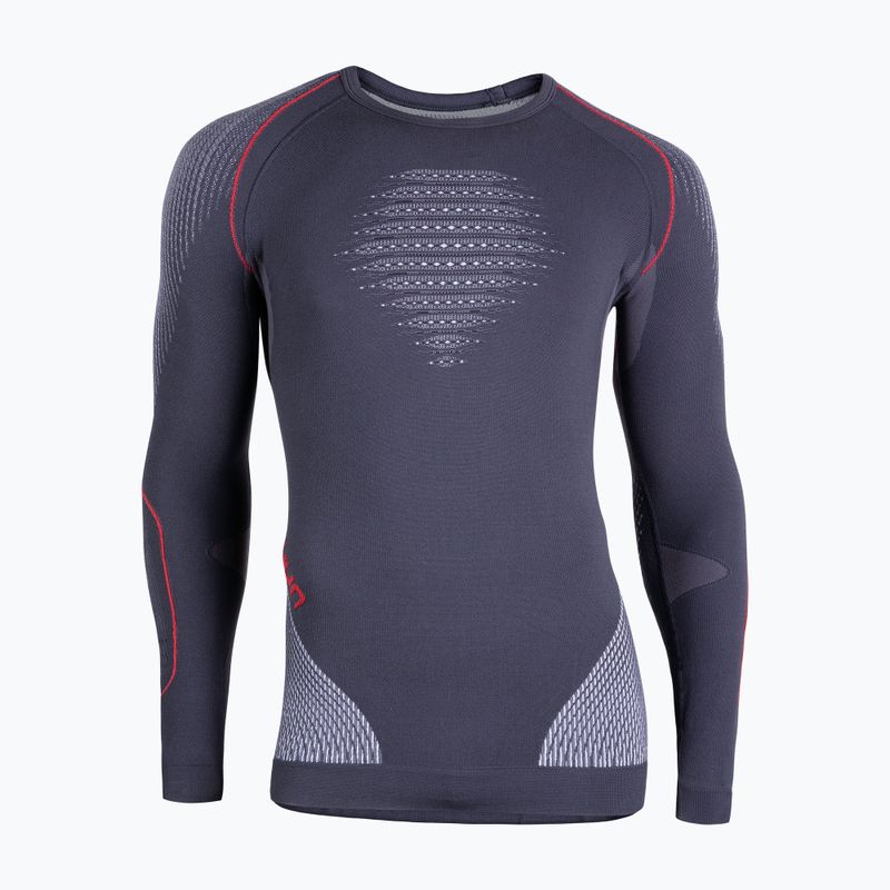 Чоловіча термоактивна кофта UYN Evolutyon UW Shirt charcoal/white/red